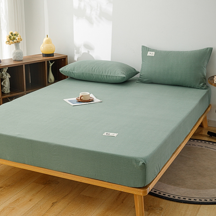 91家纺网 家纺一手货源 找家纺 宝时兰 2024新款A类加厚全棉床笠-纯色款 简纯-绿