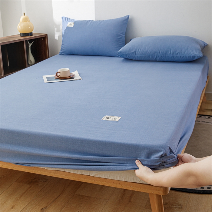 91家纺网 家纺一手货源 找家纺 宝时兰 2024新款A类加厚全棉床笠-纯色款 简纯-蓝