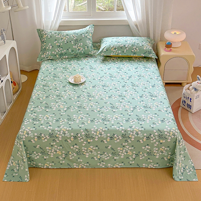 91家纺网 家纺一手货源 找家纺 元元被芯 2023新款全棉直角印花床单 流璃