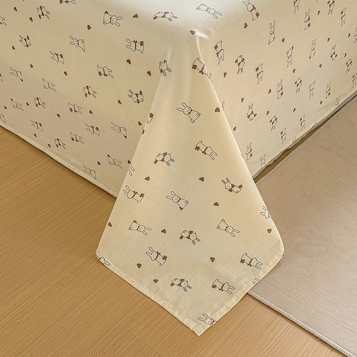 91家纺网 家纺一手货源 找家纺 元元被芯 2023新款全棉直角印花床单 可比小兔