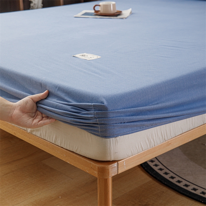 91家纺网 家纺一手货源 找家纺 宝时兰 2024新款A类加厚全棉床笠-纯色款 简纯-蓝