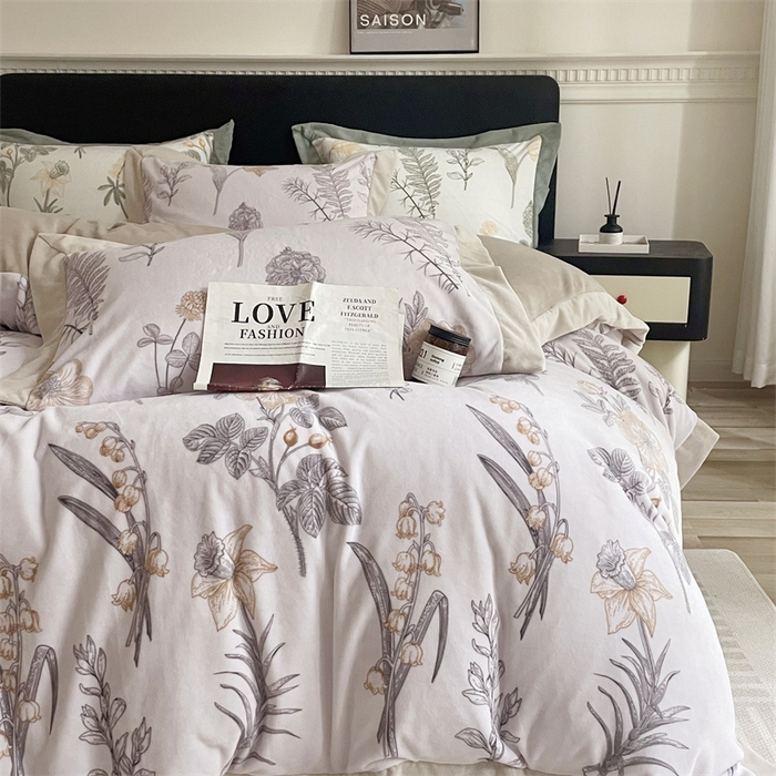 91家纺网 家纺一手货源 找家纺 （总） 2023秋冬新品加厚婴儿绒宝宝绒獭兔绒230克洛克短绒四件套