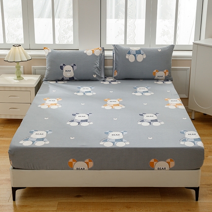 91家纺网 家纺一手货源 找家纺 宝时兰 2025新款A类加厚全棉床笠-印花款 玩偶熊,玩偶熊