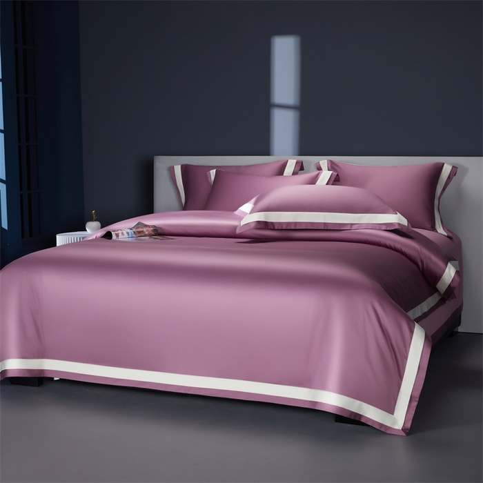 91家纺网 家纺一手货源 找家纺 缔缦 2023新款定织新布种S140系列四件套-赫本 紫罗兰