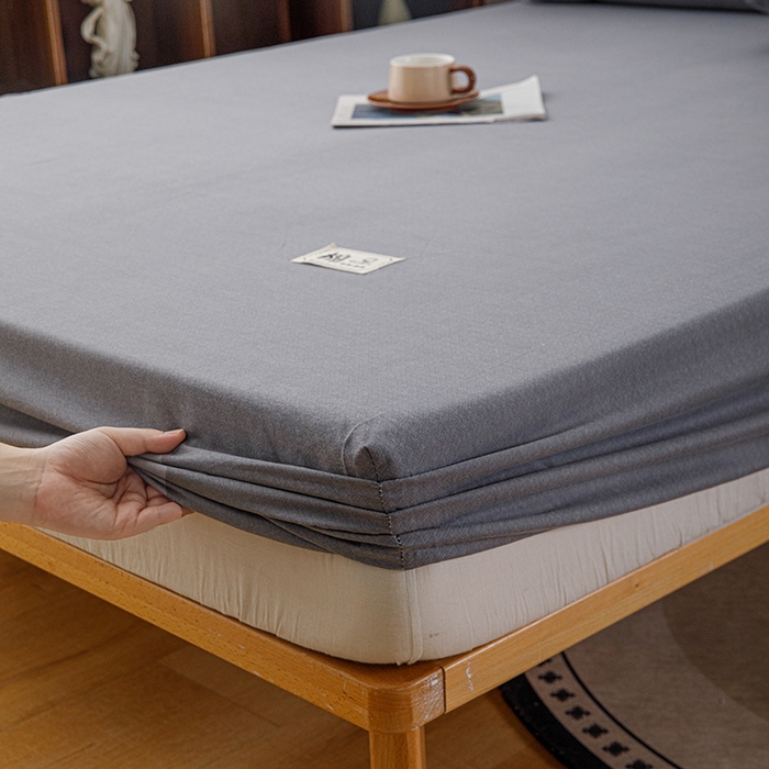 91家纺网 家纺一手货源 找家纺 宝时兰 2024新款A类加厚全棉床笠-纯色款 简纯-灰