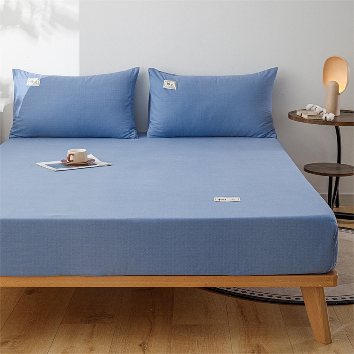 91家纺网 家纺一手货源 找家纺 宝时兰 2024新款A类加厚全棉床笠-纯色款 简纯-蓝