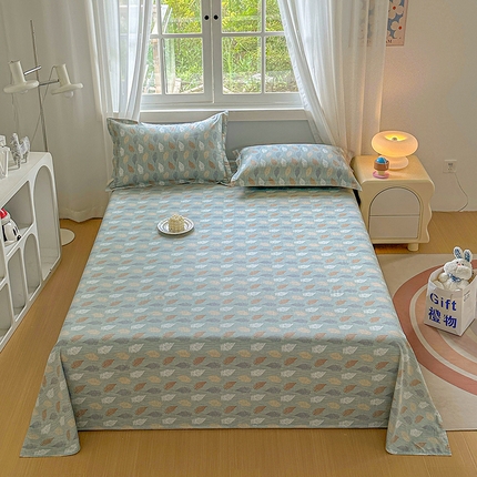 91家纺网 家纺一手货源 找家纺 （总）元元被芯 2023新款全棉直角印花床单