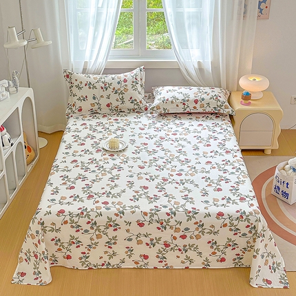 元元被芯 2023新款全棉直角印花床单 沁香