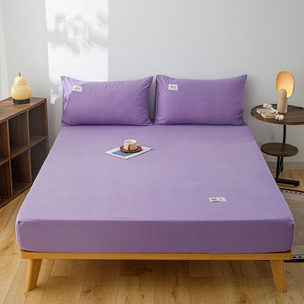 宝时兰 2024新款A类加厚全棉床笠-纯色款 简纯-紫