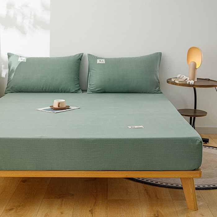 91家纺网 家纺一手货源 找家纺 宝时兰 2024新款A类加厚全棉床笠-纯色款 简纯-绿