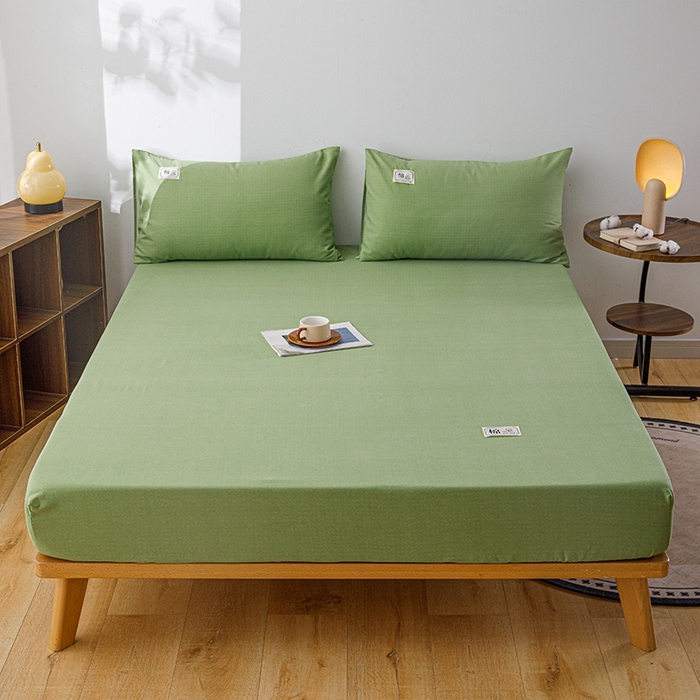 91家纺网 家纺一手货源 找家纺 宝时兰 2024新款A类加厚全棉床笠-纯色款 简纯-香草绿