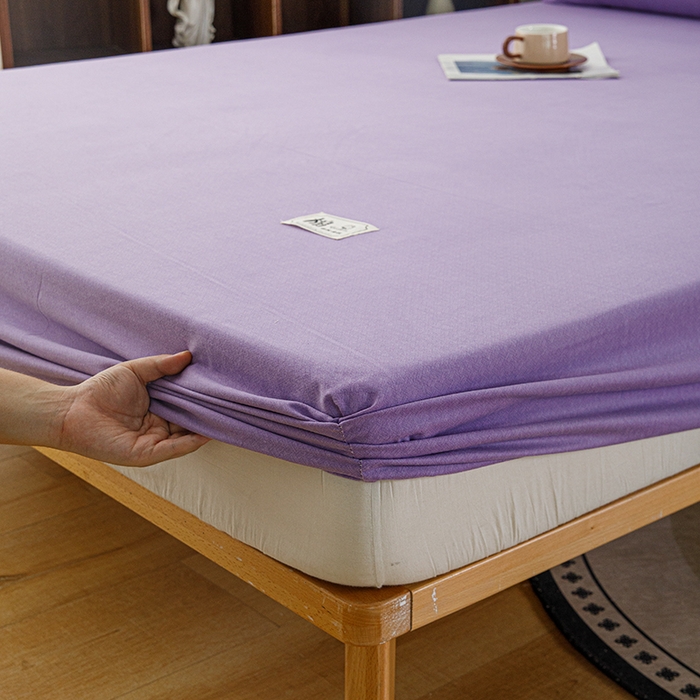 91家纺网 家纺一手货源 找家纺 宝时兰 2024新款A类加厚全棉床笠-纯色款 简纯-紫