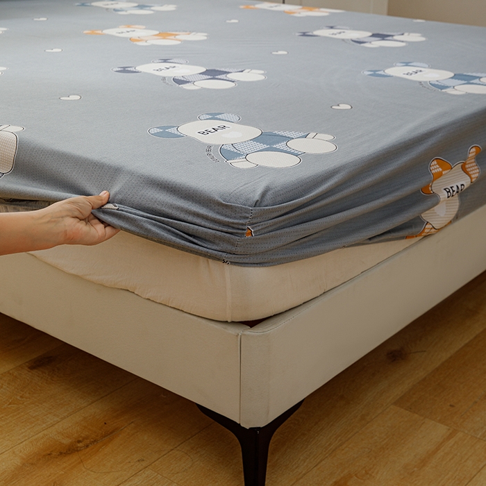 91家纺网 家纺一手货源 找家纺 宝时兰 2025新款A类加厚全棉床笠-印花款 玩偶熊