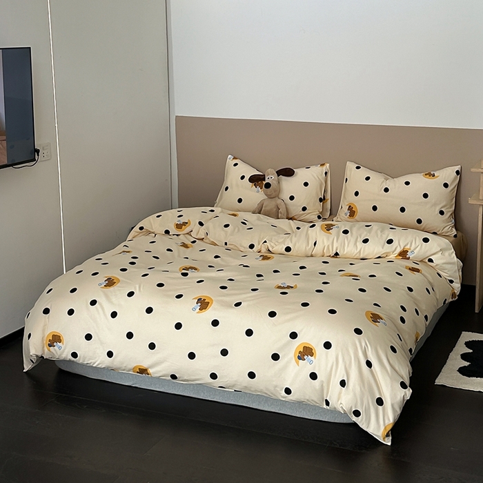 91家纺网 家纺一手货源 找家纺 （总）梦可莱家居 2025新款A类全棉纯棉针织印花四件套-卡通系列