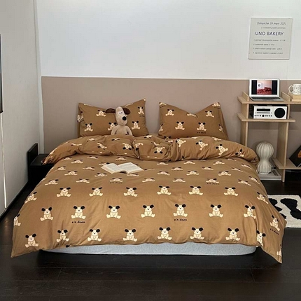 91家纺网 家纺一手货源 找家纺 （总）梦可莱家居 2025新款A类全棉纯棉针织印花四件套-卡通系列