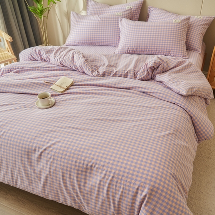 21度C 2024新款全棉色织水洗被套 梦幻紫