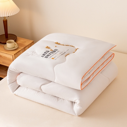 91家纺网 家纺一手货源 找家纺 （总）伊先生家纺 2024新款A类原棉大豆被-爱马橙麻绳款