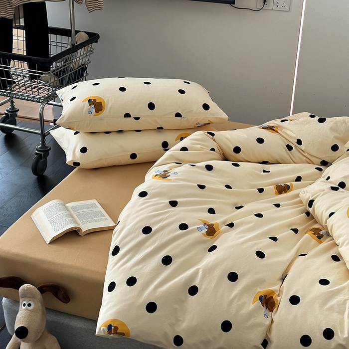 91家纺网 家纺一手货源 找家纺 （总）梦可莱家居 2025新款A类全棉纯棉针织印花四件套-卡通系列