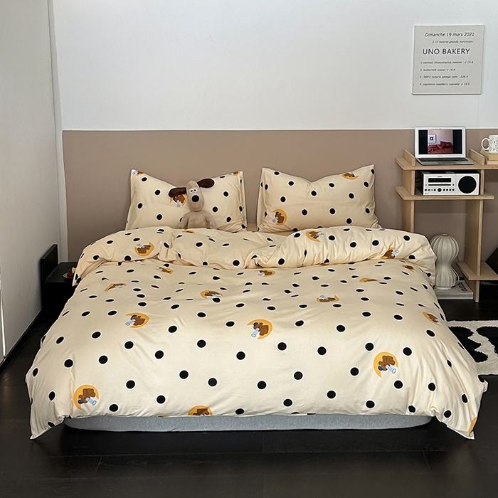 91家纺网 家纺一手货源 找家纺 （总）梦可莱家居 2025新款A类全棉纯棉针织印花四件套-卡通系列