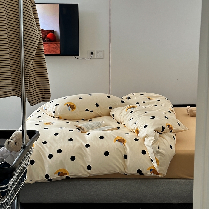 91家纺网 家纺一手货源 找家纺 （总）梦可莱家居 2025新款A类全棉纯棉针织印花四件套-卡通系列