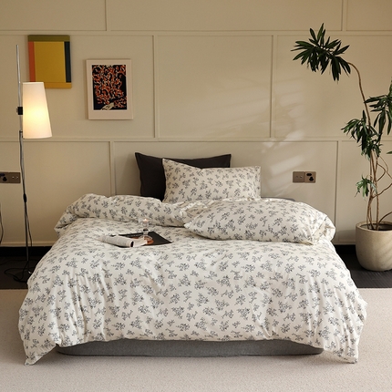 91家纺网 家纺一手货源 找家纺 （总）梦可莱家居 2025秋冬新款A类全棉纯棉针织印花四件套-小清新系列