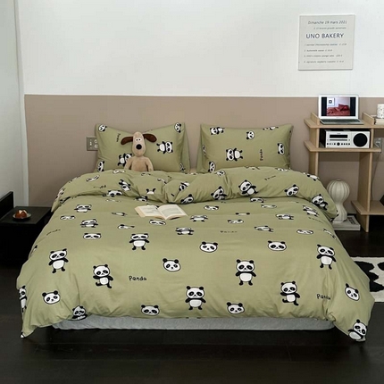 91家纺网 家纺一手货源 找家纺 （总）梦可莱家居 2025新款A类全棉纯棉针织印花四件套-卡通系列