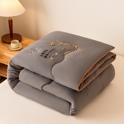 91家纺网 家纺一手货源 找家纺 （总）伊先生家纺 2024新款A类原棉大豆被-爱马橙麻绳款