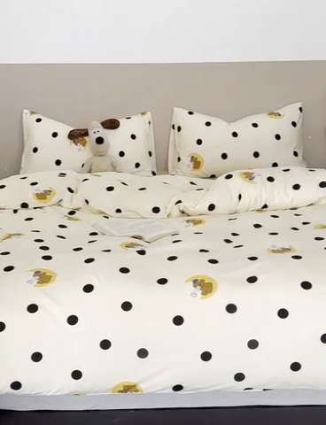 91家纺网 家纺一手货源 找家纺 （总）梦可莱家居 2025新款A类全棉纯棉针织印花四件套-卡通系列