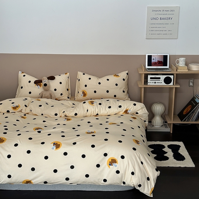 91家纺网 家纺一手货源 找家纺 （总）梦可莱家居 2025新款A类全棉纯棉针织印花四件套-卡通系列