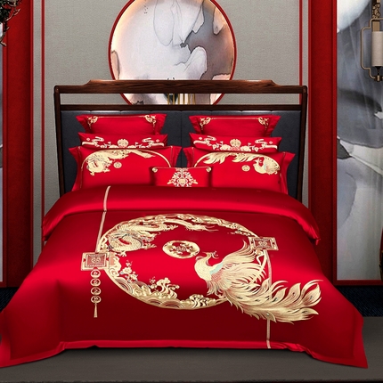 91家纺网 家纺一手货源 找家纺 （总）皇潮婚庆馆 新款160s婚庆四件套