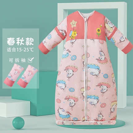 91家纺网 家纺一手货源 找家纺 （总）嗨皮宝贝 2023年儿童睡袋春秋冬季秋冬款加厚恒温中大童宝宝防踢被子