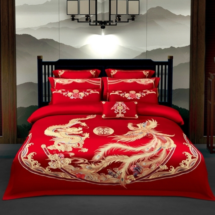 91家纺网 家纺一手货源 找家纺 （总）皇潮婚庆馆 新款160s婚庆四件套