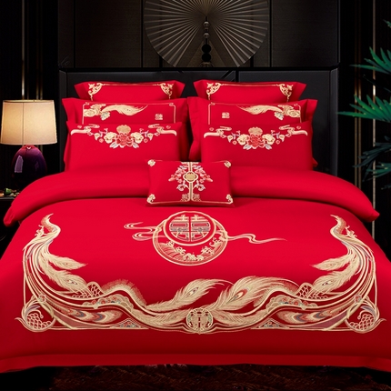 91家纺网 家纺一手货源 找家纺 （总）皇潮婚庆馆 新款80s婚庆四件套