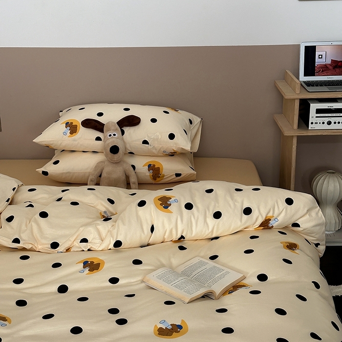 91家纺网 家纺一手货源 找家纺 （总）梦可莱家居 2025新款A类全棉纯棉针织印花四件套-卡通系列