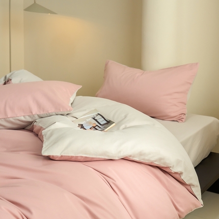 91家纺网 家纺一手货源 找家纺 （总）鹿班家居 2023新款100S纯色全棉磨毛四件套