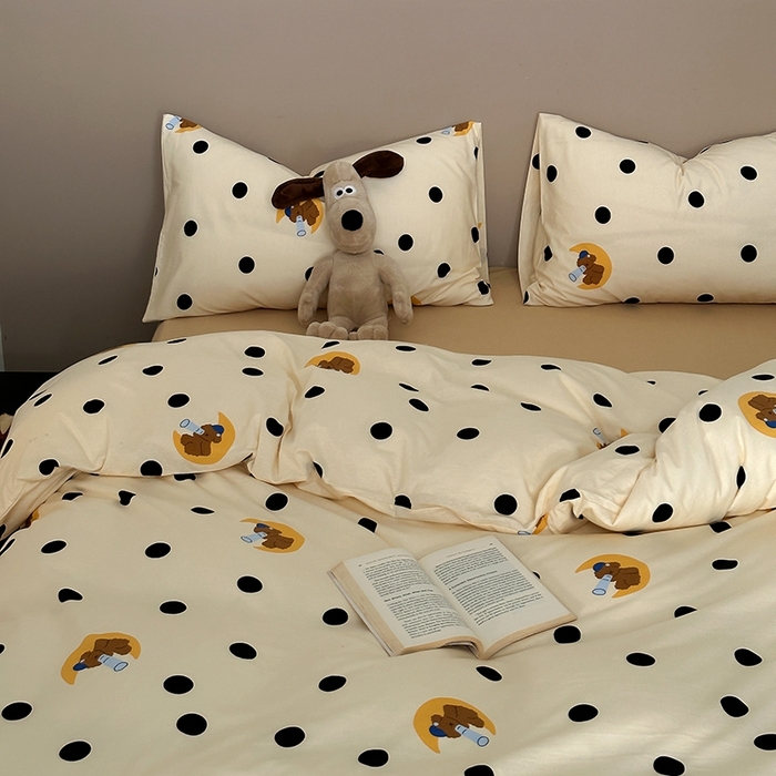 91家纺网 家纺一手货源 找家纺 （总）梦可莱家居 2025新款A类全棉纯棉针织印花四件套-卡通系列