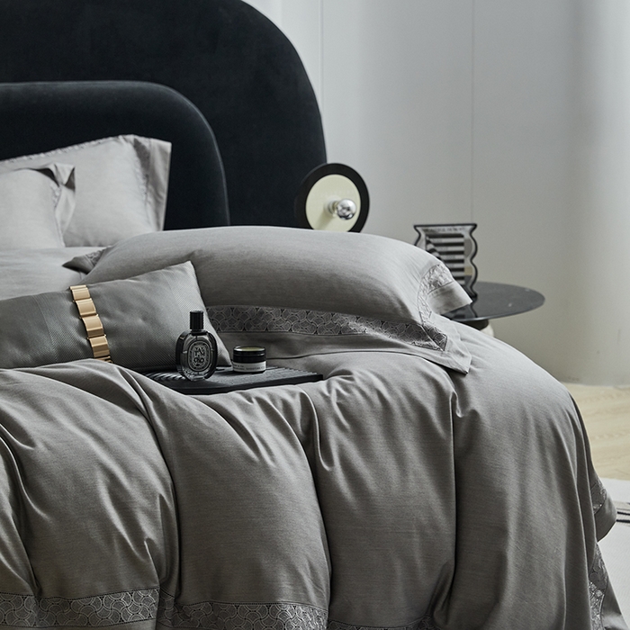91家纺网 家纺一手货源 找家纺 榻尚家居 2023新款色纺天丝棉磨毛保暖四件套—温莎城堡 温莎城堡-灰