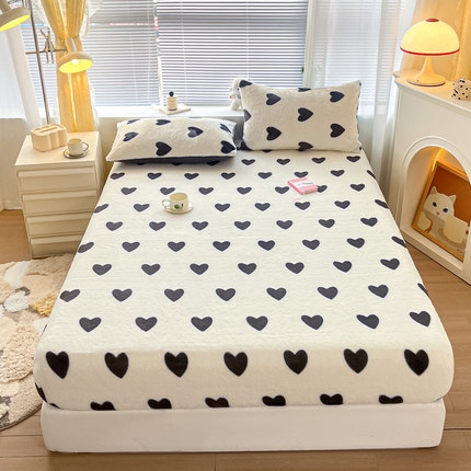 91家纺网 家纺一手货源 找家纺 （总）雅居纺家纺 2023新款高克重兔毛绒印花-单床笠