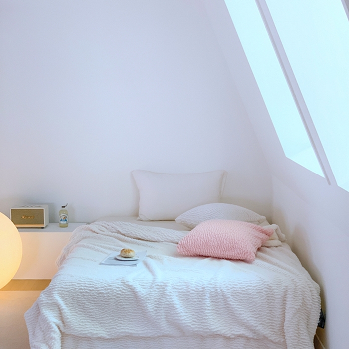 91家纺网 家纺一手货源 找家纺 昔可家纺 2023云朵绒毯 奶白色