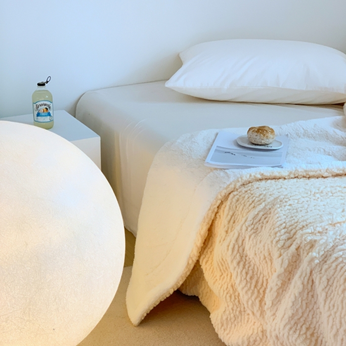 91家纺网 家纺一手货源 找家纺 昔可家纺 2023云朵绒毯 奶油黄