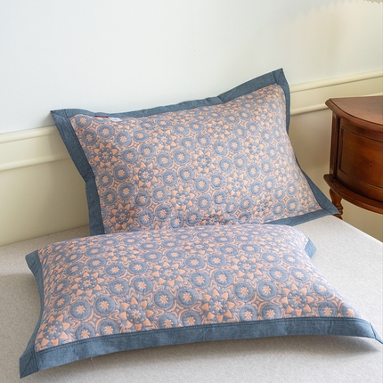 91家纺网 家纺一手货源 找家纺 （总）棠薇家纺-毛巾被 2025新款60支细纱全棉枕巾三层纱夹棉枕巾