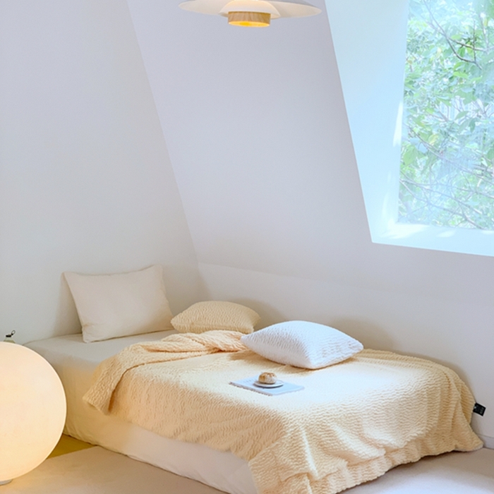 91家纺网 家纺一手货源 找家纺 昔可家纺 2023云朵绒毯 奶油黄