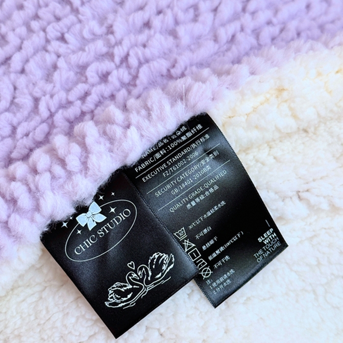 91家纺网 家纺一手货源 找家纺 昔可家纺 2023云朵绒毯 香芋紫