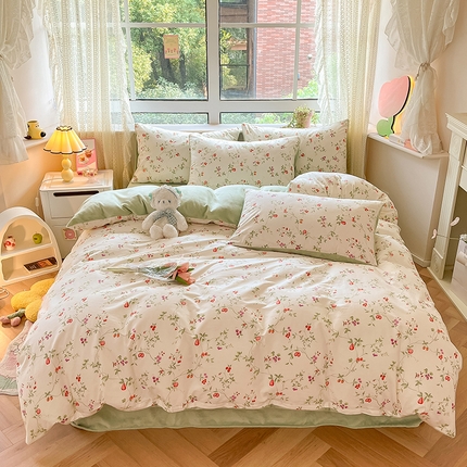 91家纺网 家纺一手货源 找家纺 （总）麦伦家居 2023秋冬新品多功能床品全棉加牛奶绒四件套