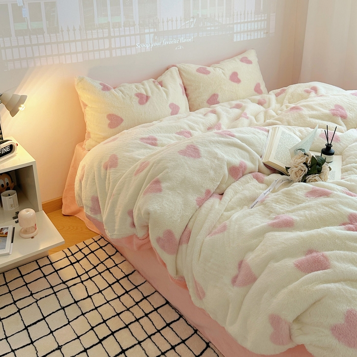 91家纺网 家纺一手货源 找家纺 （总）雅居纺家纺 2023新款兔毛印花牛奶绒四件套