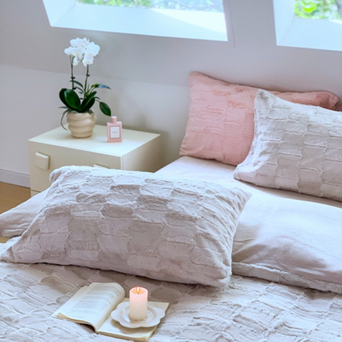 91家纺网 家纺一手货源 找家纺 昔可家纺 2023兔兔绒四件套 格调卡其色