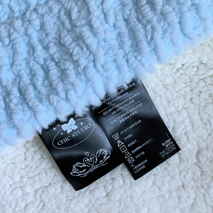 91家纺网 家纺一手货源 找家纺 昔可家纺 2023云朵绒毯 海盐蓝