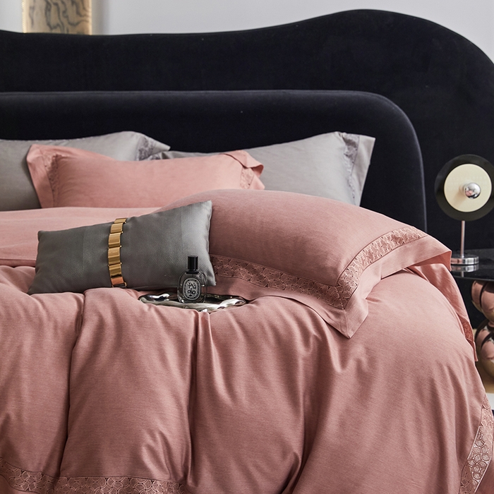 91家纺网 家纺一手货源 找家纺 榻尚家居 2023新款色纺天丝棉磨毛保暖四件套—温莎城堡 温莎城堡-豆沙