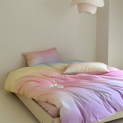 91家纺网 家纺一手货源 找家纺 （总）赫帛 2023新款50s数码全棉轻磨毛四件套-晚霞