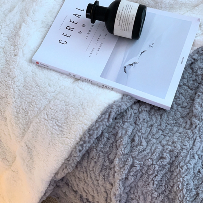 91家纺网 家纺一手货源 找家纺 昔可家纺 2023云朵绒毯 海松灰